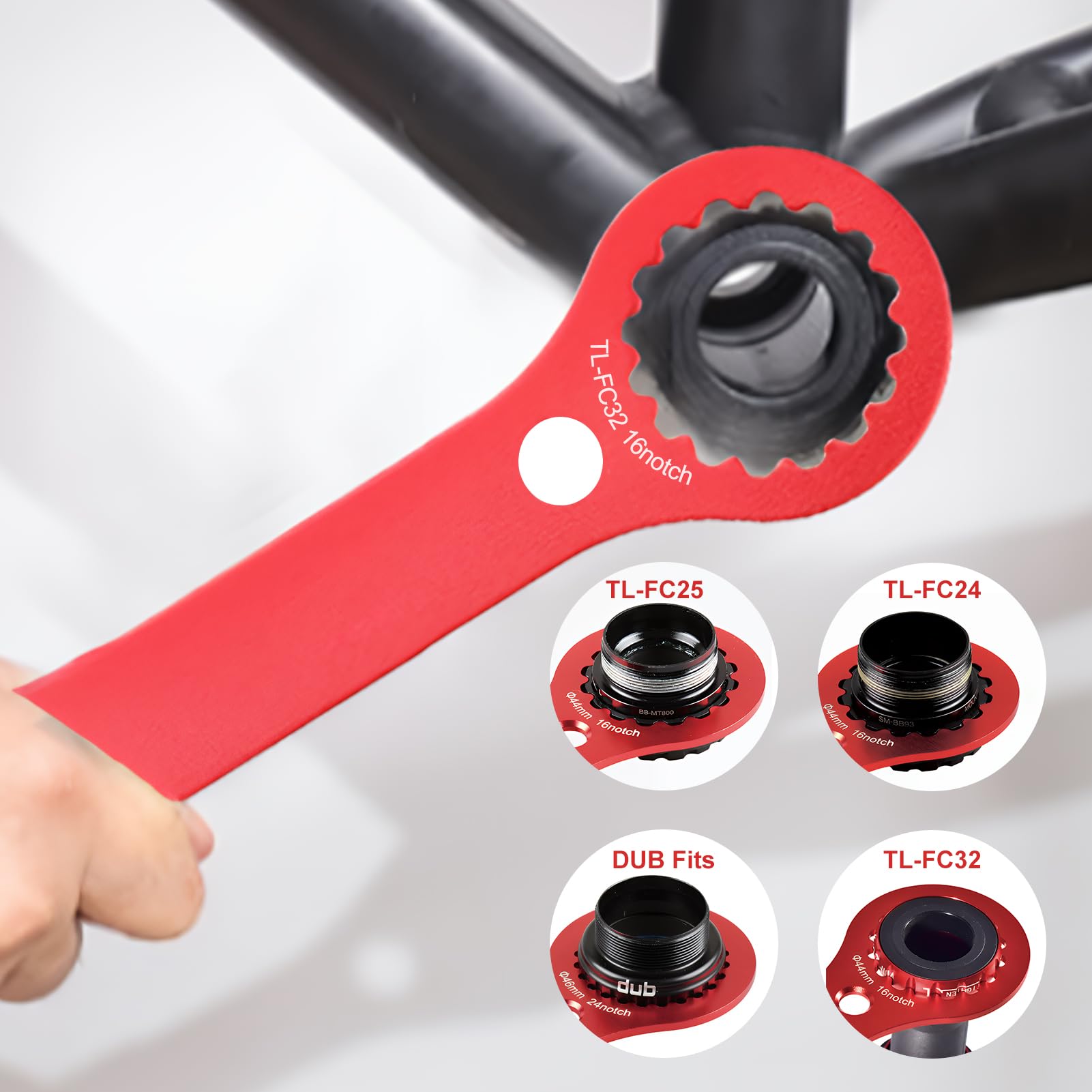 Chiave Movimento Centrale - Attrezzo per Freni a Disco per Bicicletta, Compatibile con Dischi Freno Shimano Centerlock e Attrezzi per Un Facile Montaggio e smontaggio