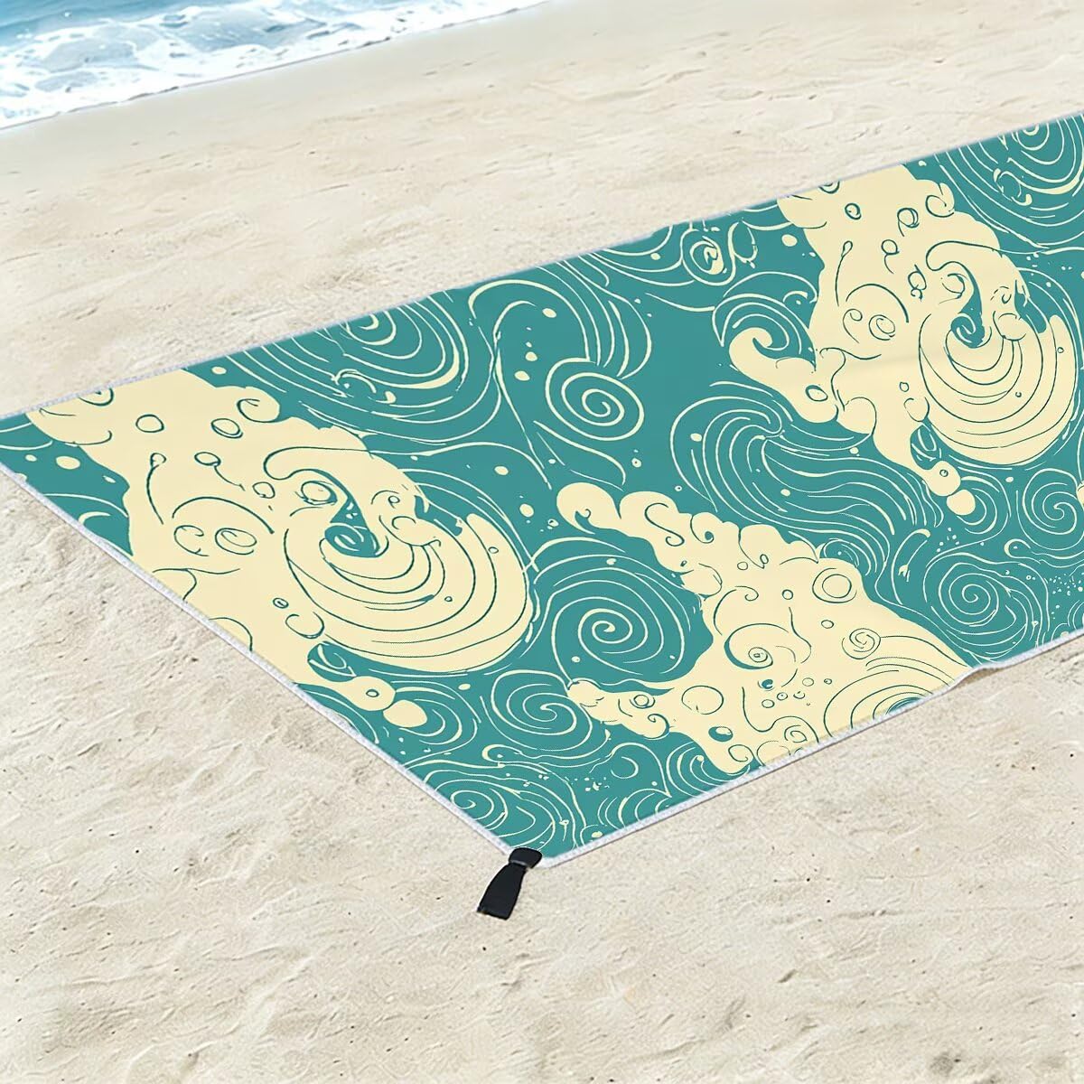 Telo Mare Microfibra, Telo Mare Grande 90x200cm 2 Pezzi, Asciugamano Palestra Donna Asciugatura Rapida, Antisabbia Asciugamano Microfibra, Leggero Asciugamani Palestra per Regalo (Ciambella) -4508
