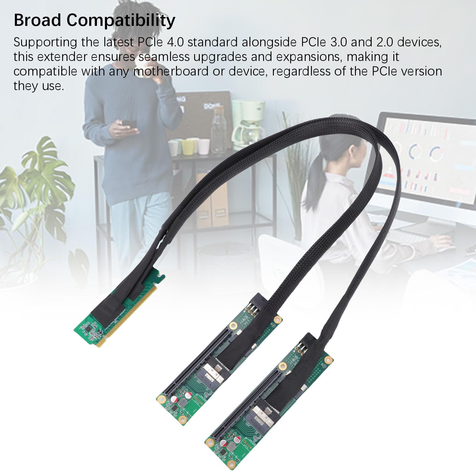 Szeroka kompatybilność Dzielony Przedłużacz PCIe 4.0 X16 do SFF-8654 Zapewniający Większe Możliwości Rozbudowy Płyty Głównej Komputera 1 Jednostka