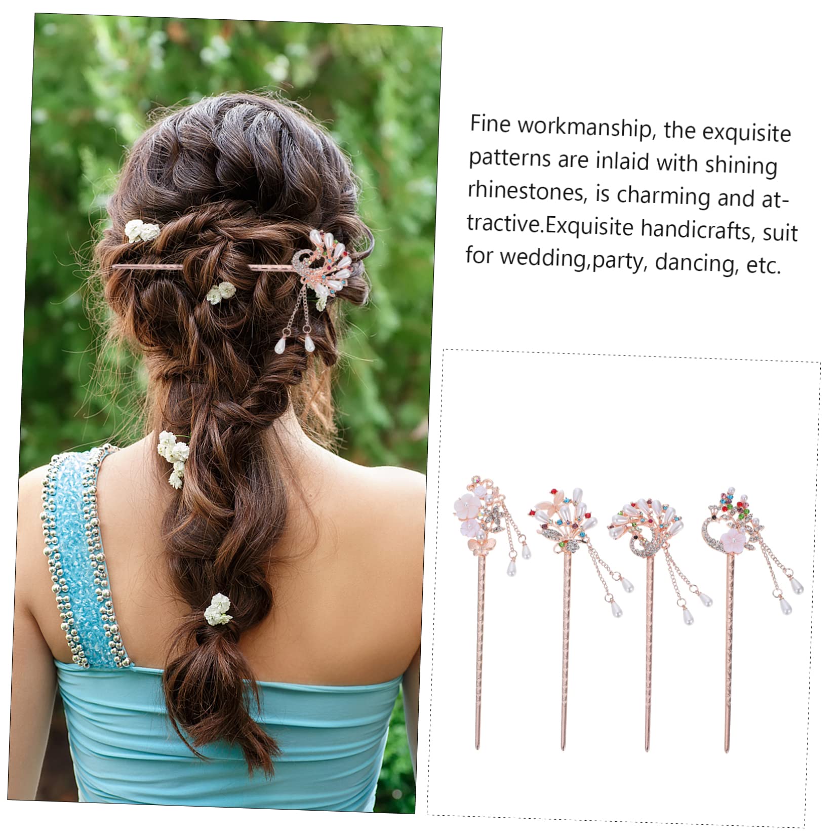 DOITOOL 12stücke Antike Haarnadeln Mit Zarten Perlen Und Dekorativen Quasten Für Hochzeiten Partys Und Tänze Haaraccessoires Für Und Mädchen