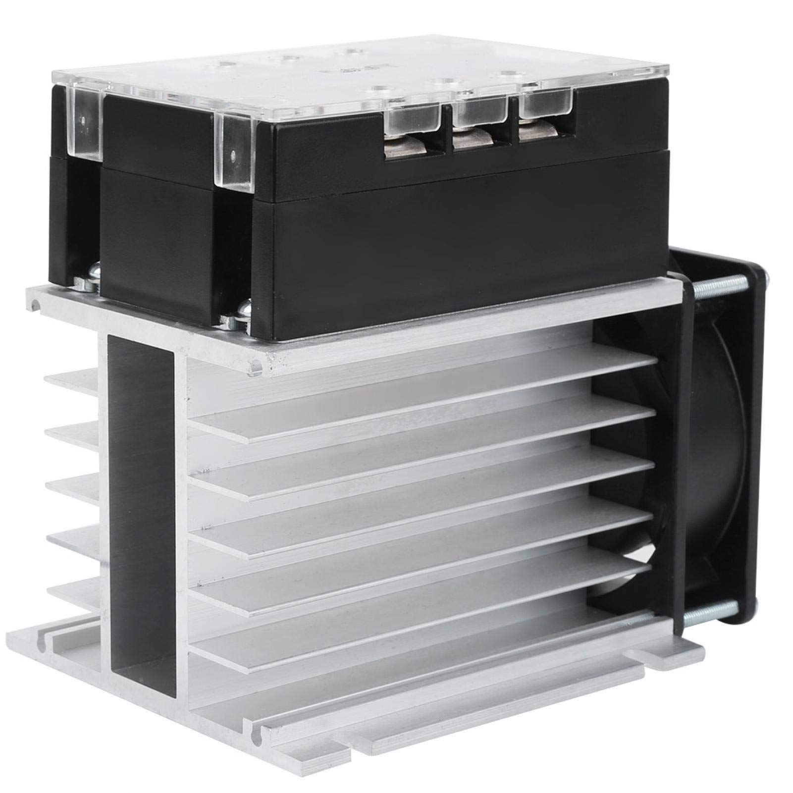Modulo Avviamento Graduale Trifase per Motori Industriali con Dissipatore Alluminio - Soft Starter Controller per Trasportatori e Compressori con Protezione Sovraccarico e Avvio Morbido