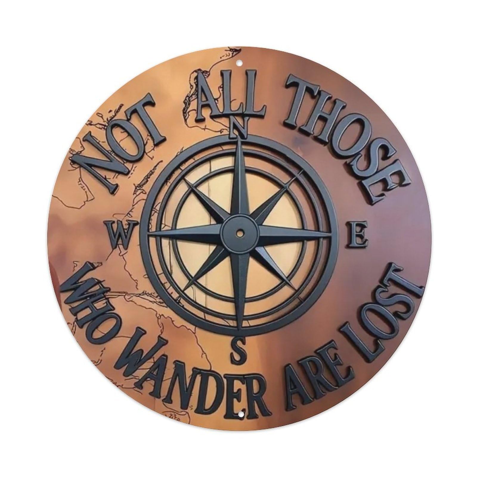 Igtefte Vintage Not All Those Who Wander Are Lost Tin Sign Style Home Bar Garden Wall Plaque Decor Metal Poster 8X8 Inch