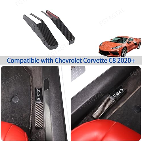 Miniatura 7 de Tapacubos para interruptor de apertura forzada de puerta compatibles con Chevrolet Corvette C8 Stingray 2020-2024, accesorios adhesivos para