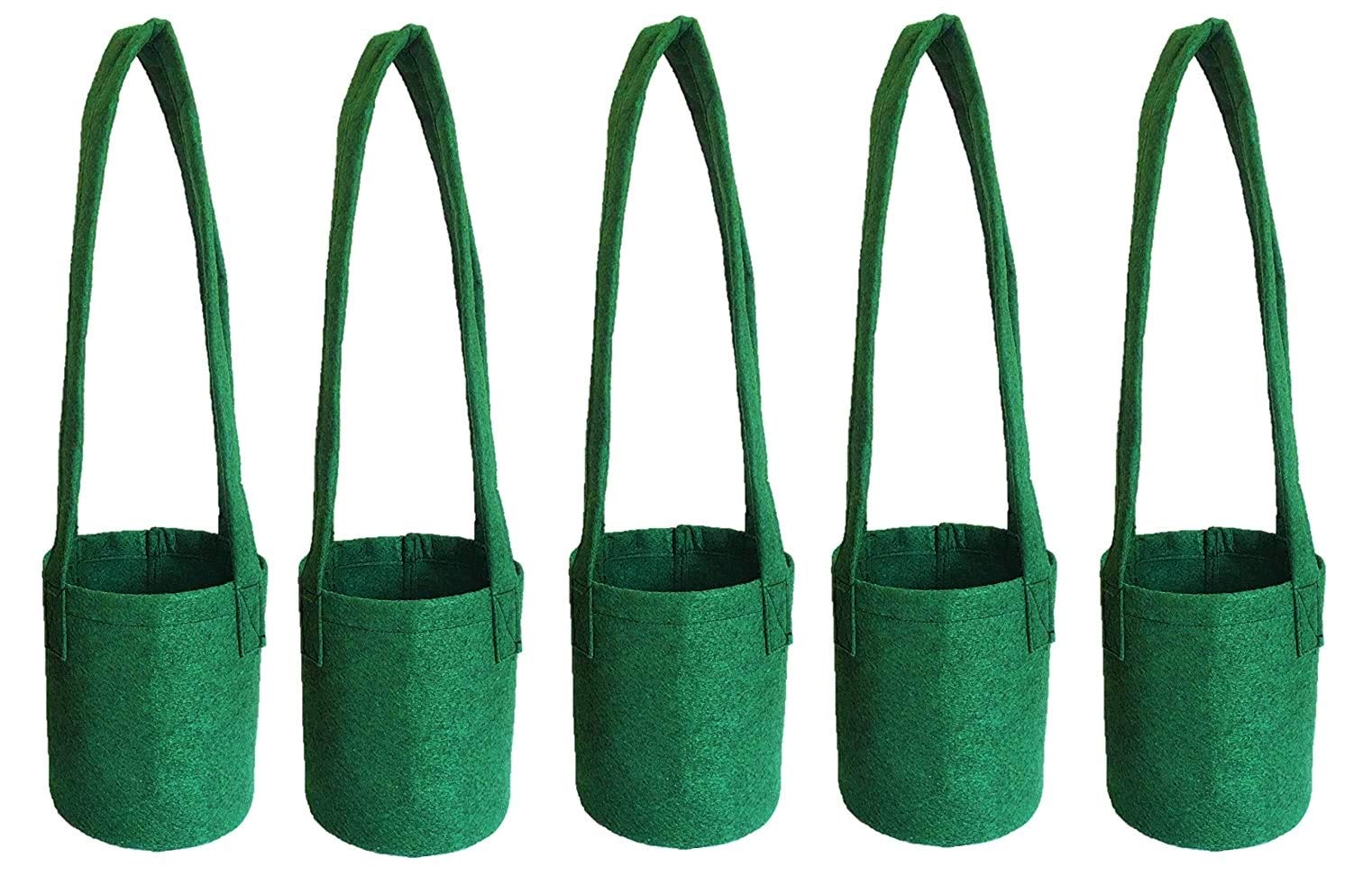 OXYPOT® Hanging Planter 6 x 7.5 Inches || Made with 350 GSM Fine Quality Geo Fabric. (Green, 5) (B08YMZRZT5) Amazon Price History, Amazon Price Tracker