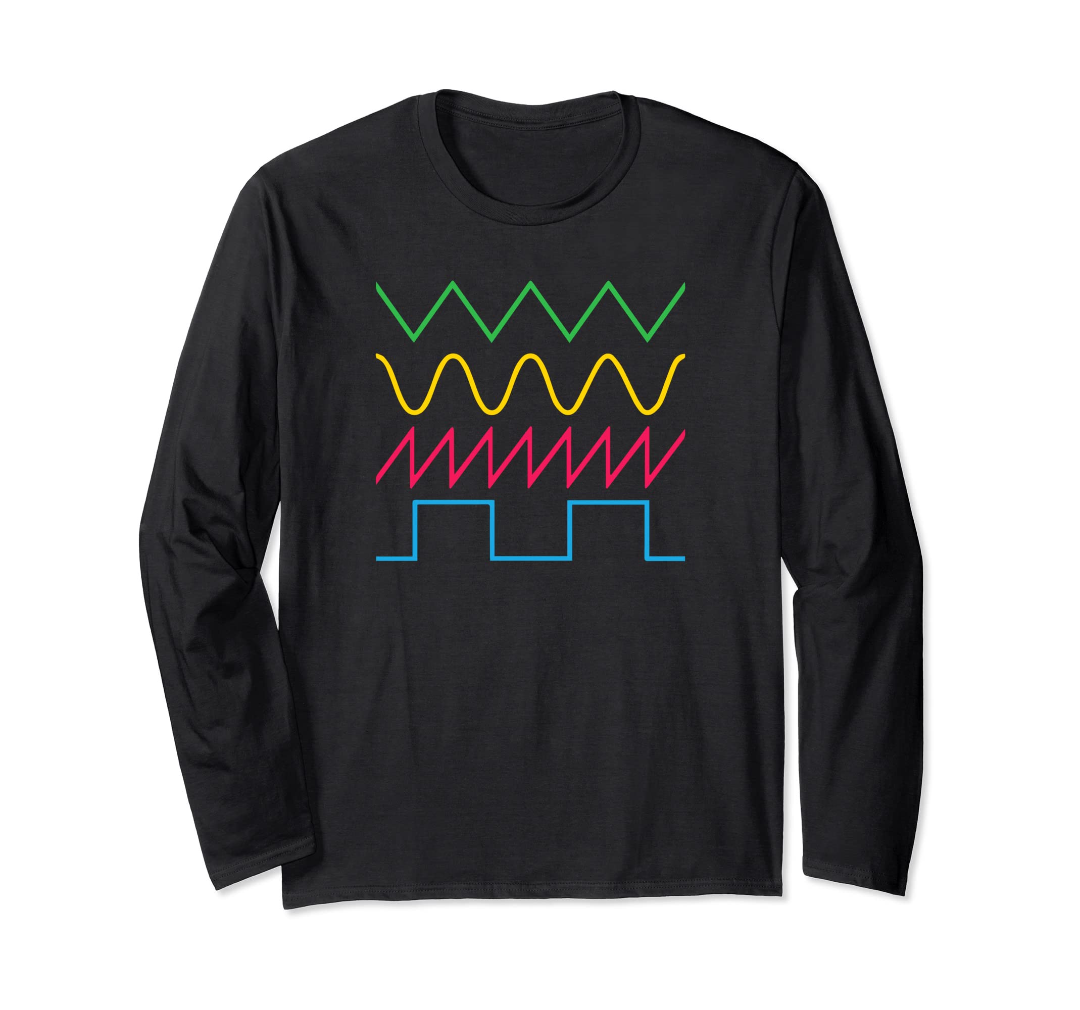 Waveform Modular Synthesizer Analog AudiowavesWaveform Modular Synthesizer Analog Bleep Audiowaves Long Sleeve T-Shirt