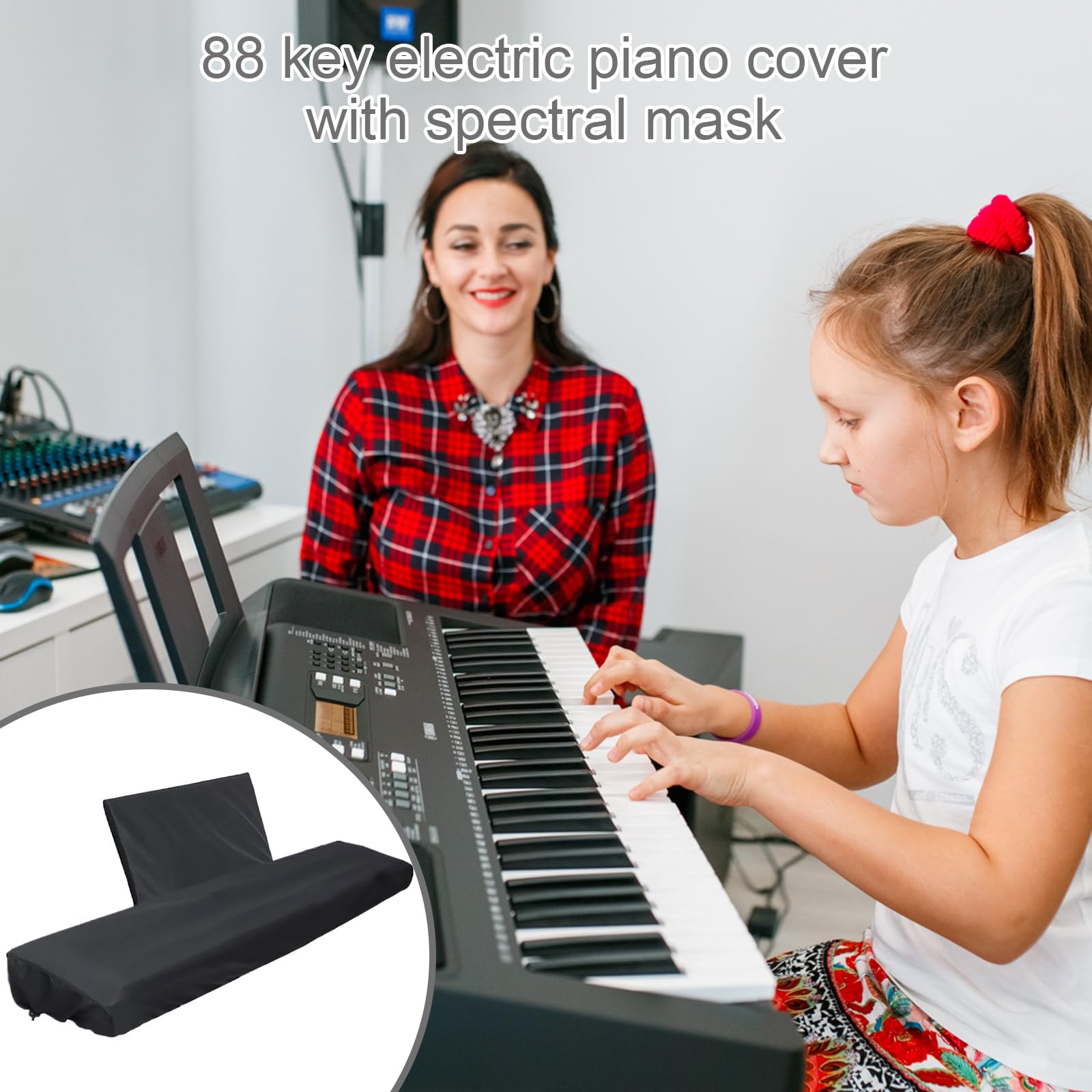 Copertura Antipolvere per Tastiera Digitale a 88 Tasti, Copertura per Tastiera Pianoforte 88 Tasti con Coulisse, Copertina Del Pianoforte