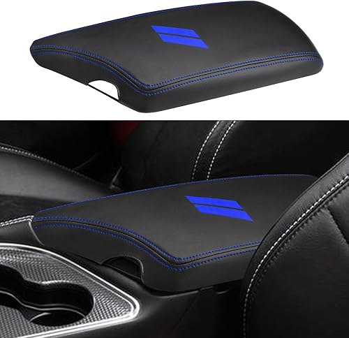 Miniatura 12 de INTGET Funda de Reposabrazos de Consola Central de Coche para Accesorios Dodge Challenger 2023 2022 2021 2020 2019 2018 2017 2016 2015 Funda