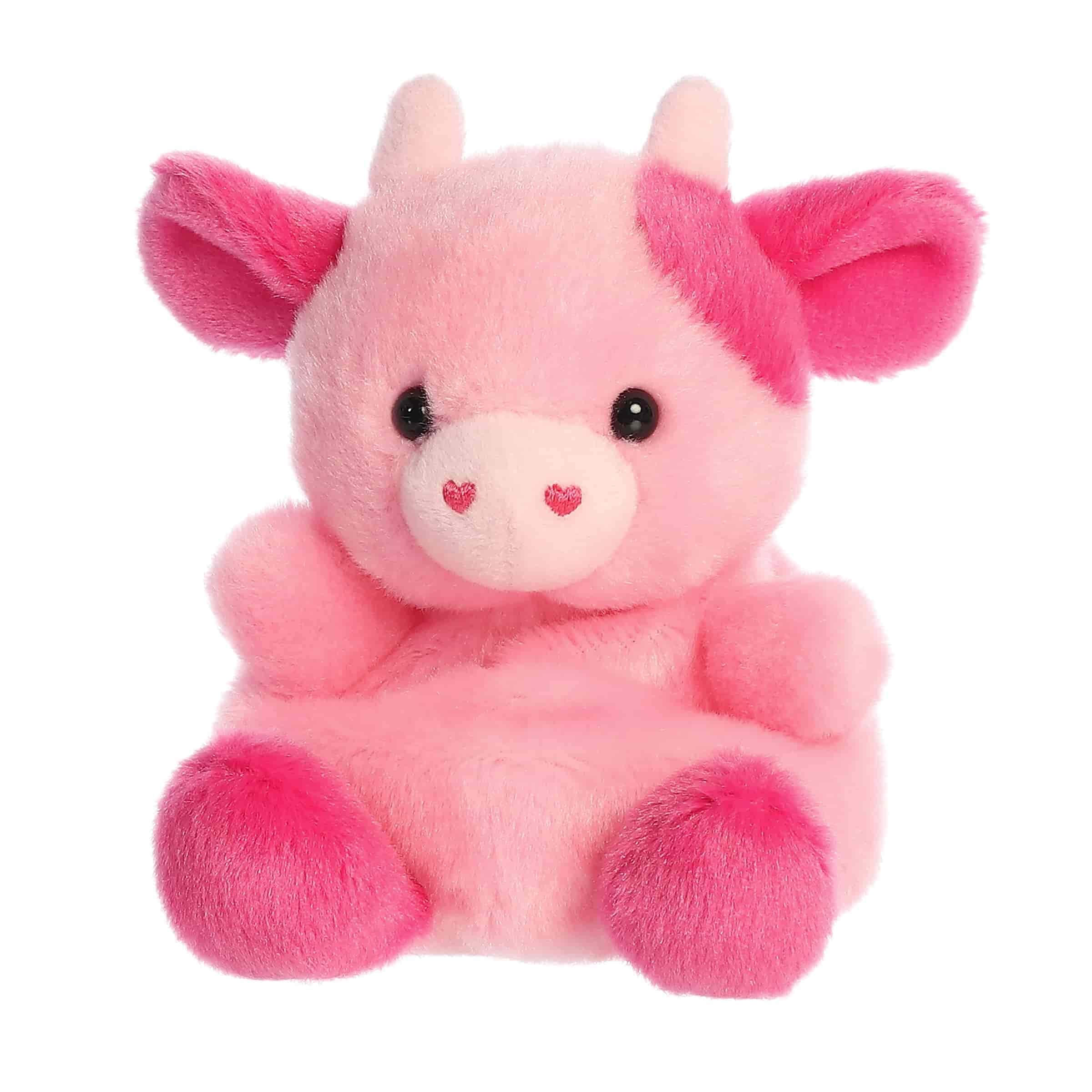 Aurora® Adorable Palm Pals™ Blossom Pink Cow™ Stuffed Animal - Fun