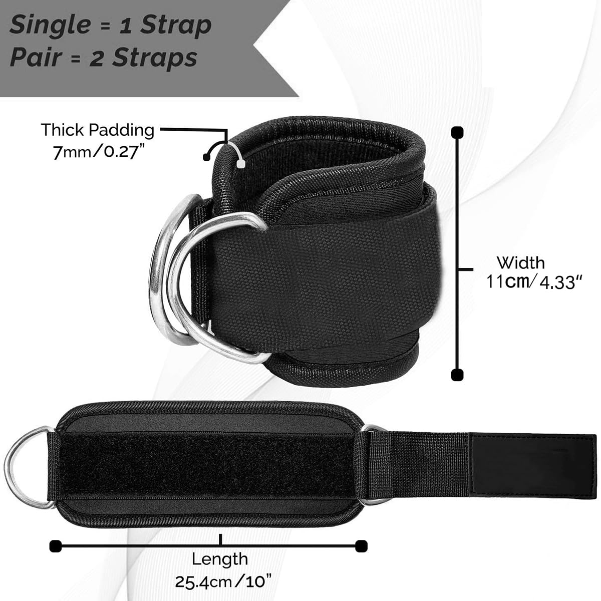 flintronic Set di Fasce di Resistenza con Cinghie per Caviglia, Elastici Fitness Set, 3 Resistance Band, Bande Elastici Fitness, Attrezzatura per Allenamento Glutei per Fitness a Casa Yoga Pilates
