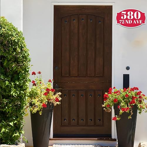 Miniatura 88 de Placa de dirección acrílica personalizada, letrero de dirección horizontal, utilizado para casa, puerta, calle o buzón Hengkuan-2