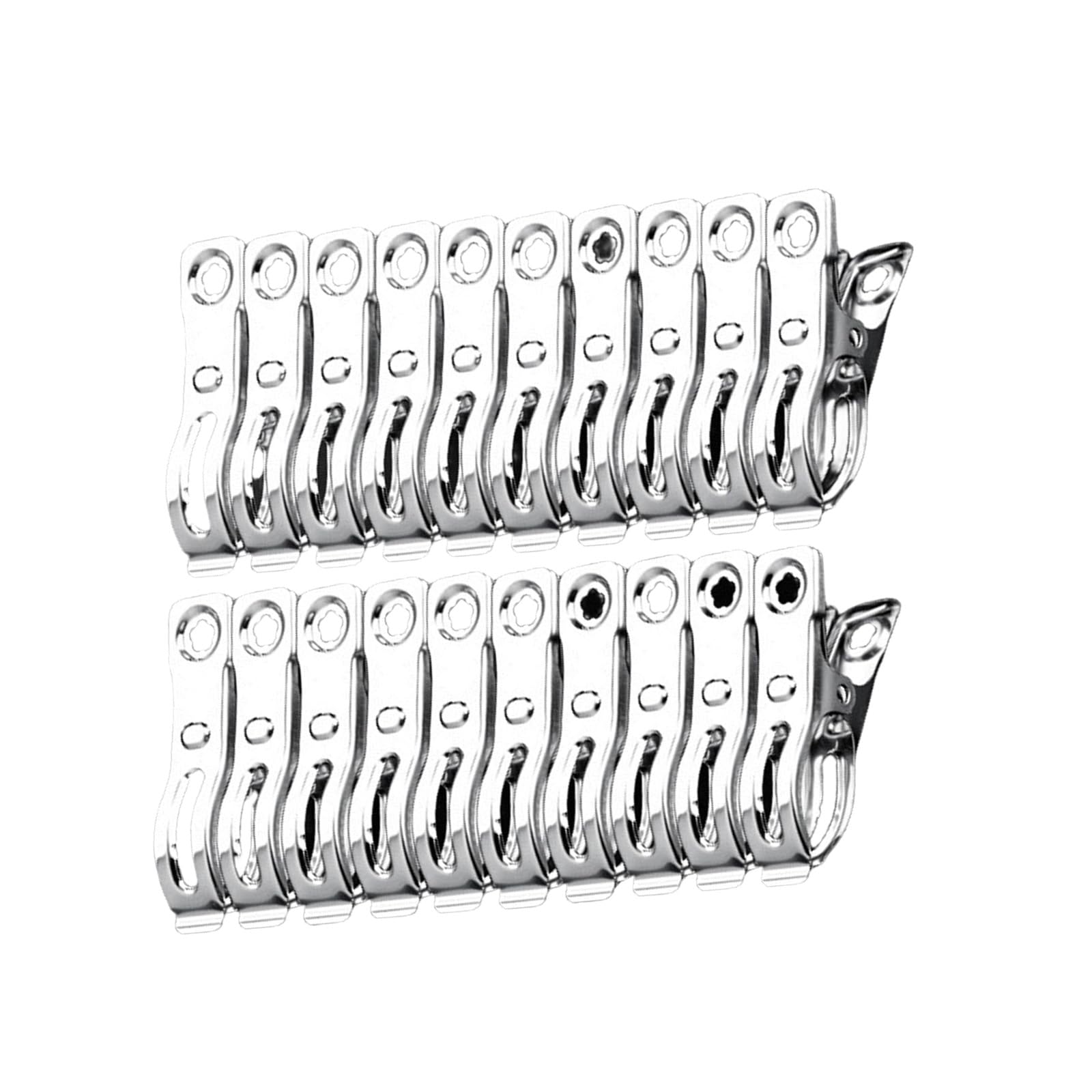 20 mollette in acciaio inox con molla in metallo per lavanderia, artigianato, cucina e organizzazione domestica, mollette in acciaio inox