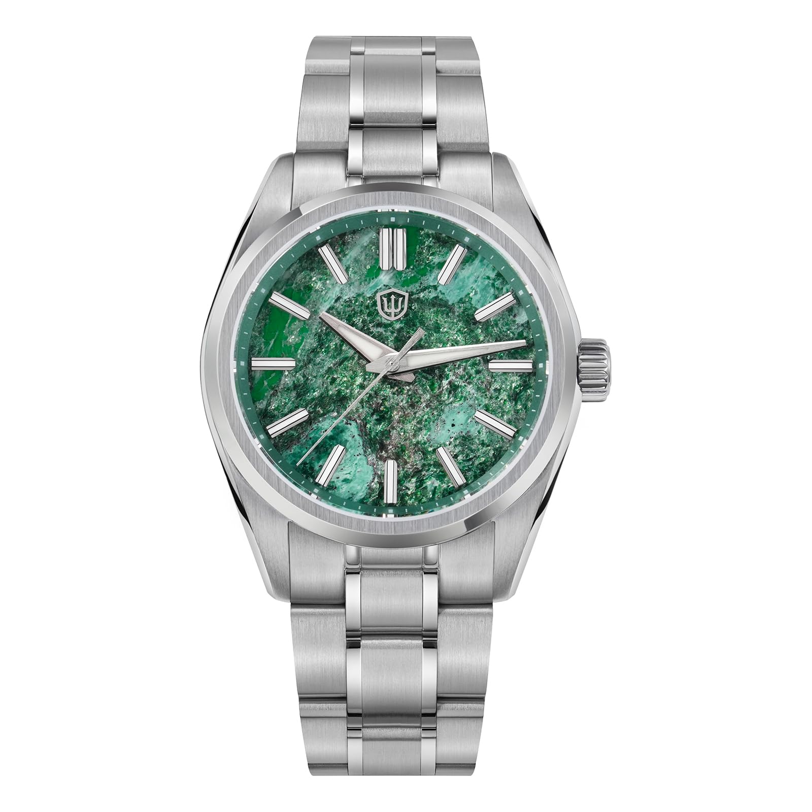 watchdives WD0003D Montre à Quartz VH31 à trotteuse Fluide pour Homme, Design Original en Pierre Naturelle, 36 mm, Verre Saphir, Montre-Bracelet au Style raffiné, étanche 100 m
