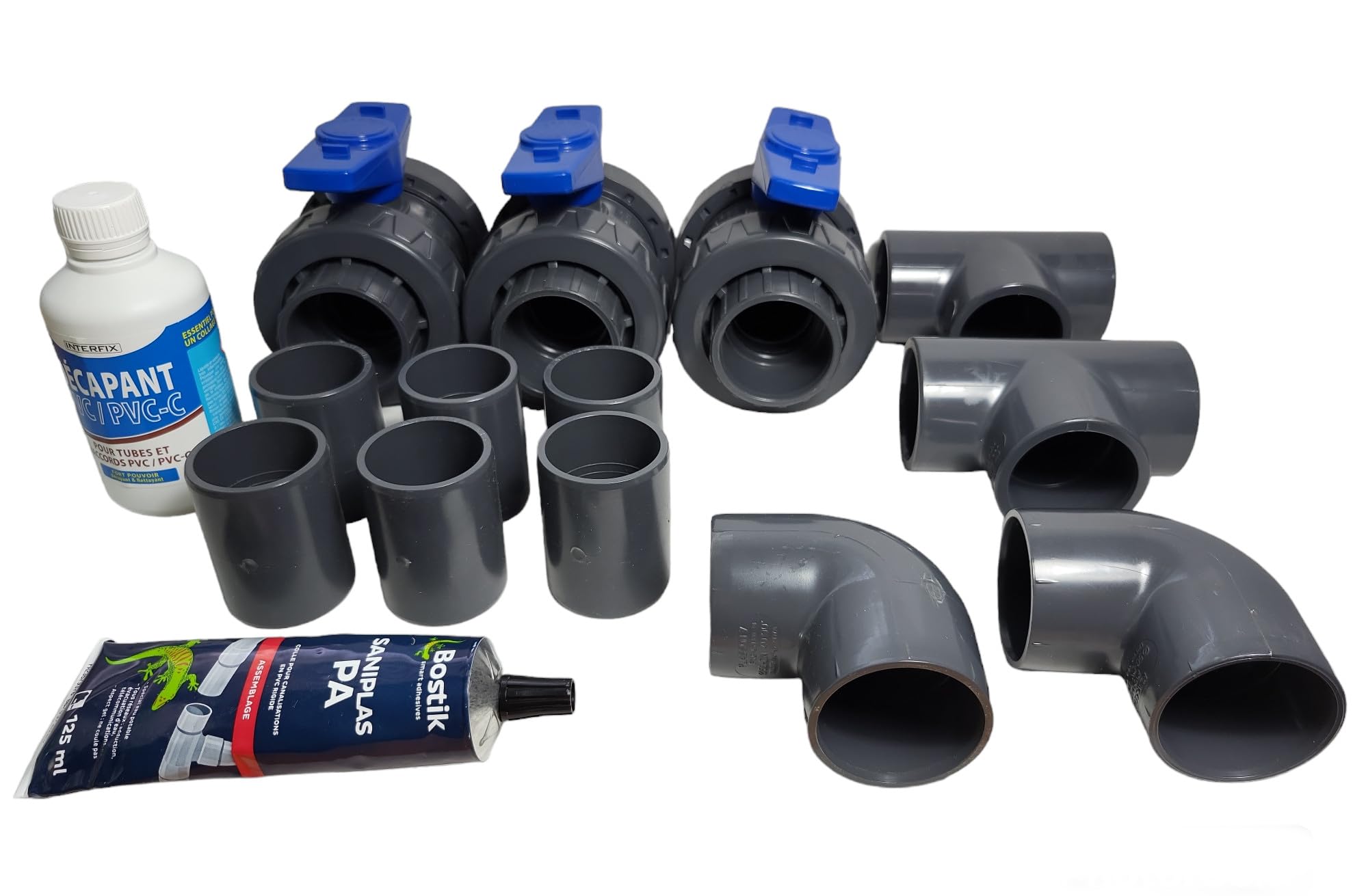 Kit By Pass Piscine/SPA Complet Ø50 mm pour pompe à chaleur