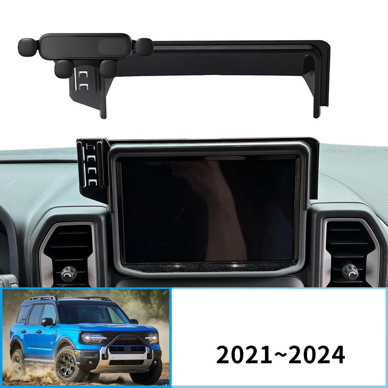 Uchwyt Samochodowy na Telefon dla Ford Bronco Sport 2021-2024, uchwyt na telefon komórkowy dla samochodu, ekran, stała podstawa, stojak na nawigację GPS (podstawa i uchwyt 12)