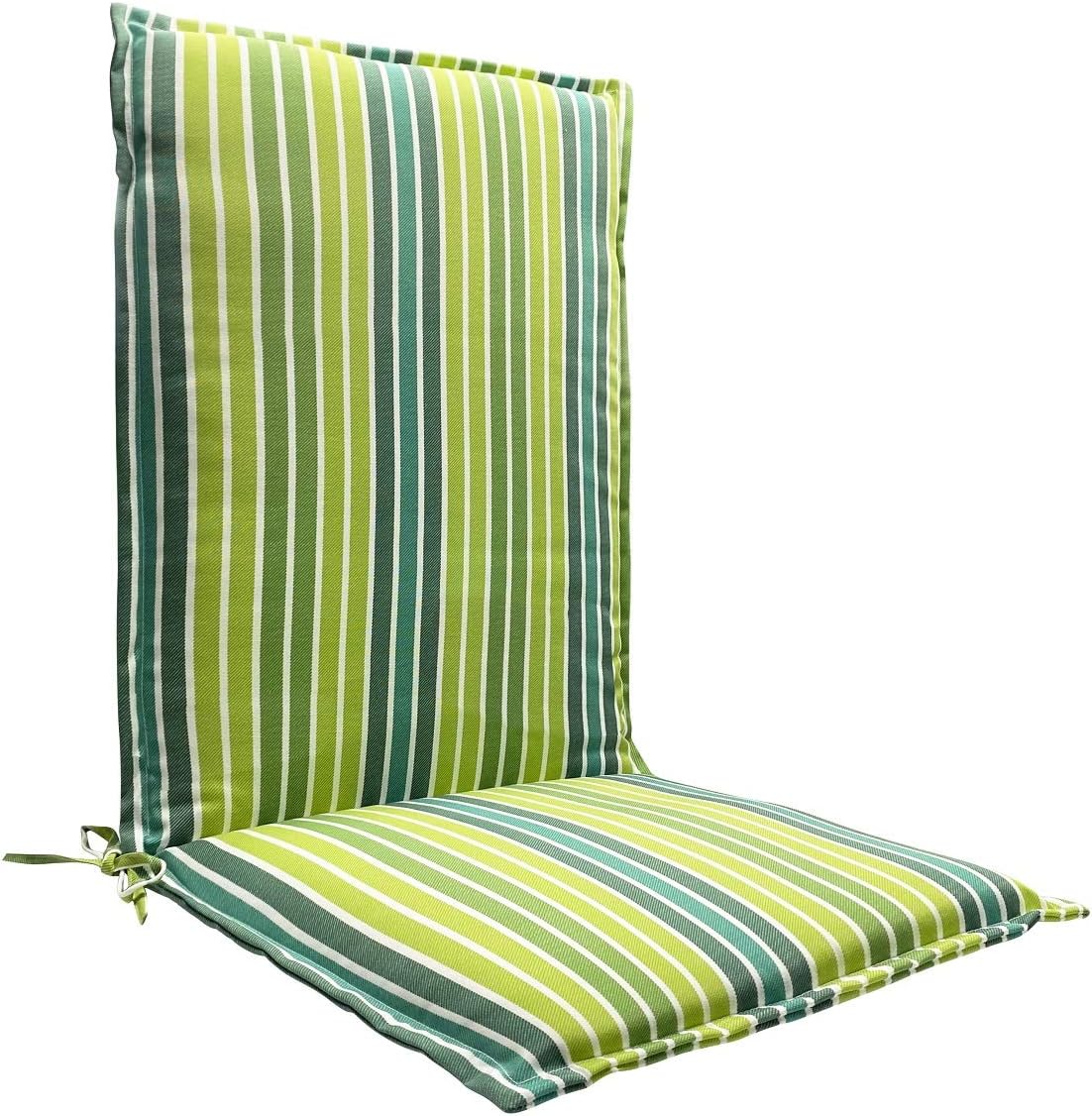 FBTS Prime Outdoor High Back Chair Cushions 47x19 Inch Green Stripe Lounger Patio Chair Pads for Outdoor Patio Furniture Garden Home Office