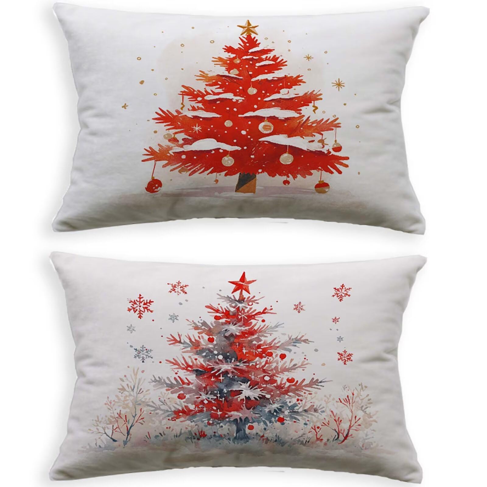 Housses de Coussin de Jardin Blanc 80x100 Anti Tache et Déperlantes en Lin Extérieur