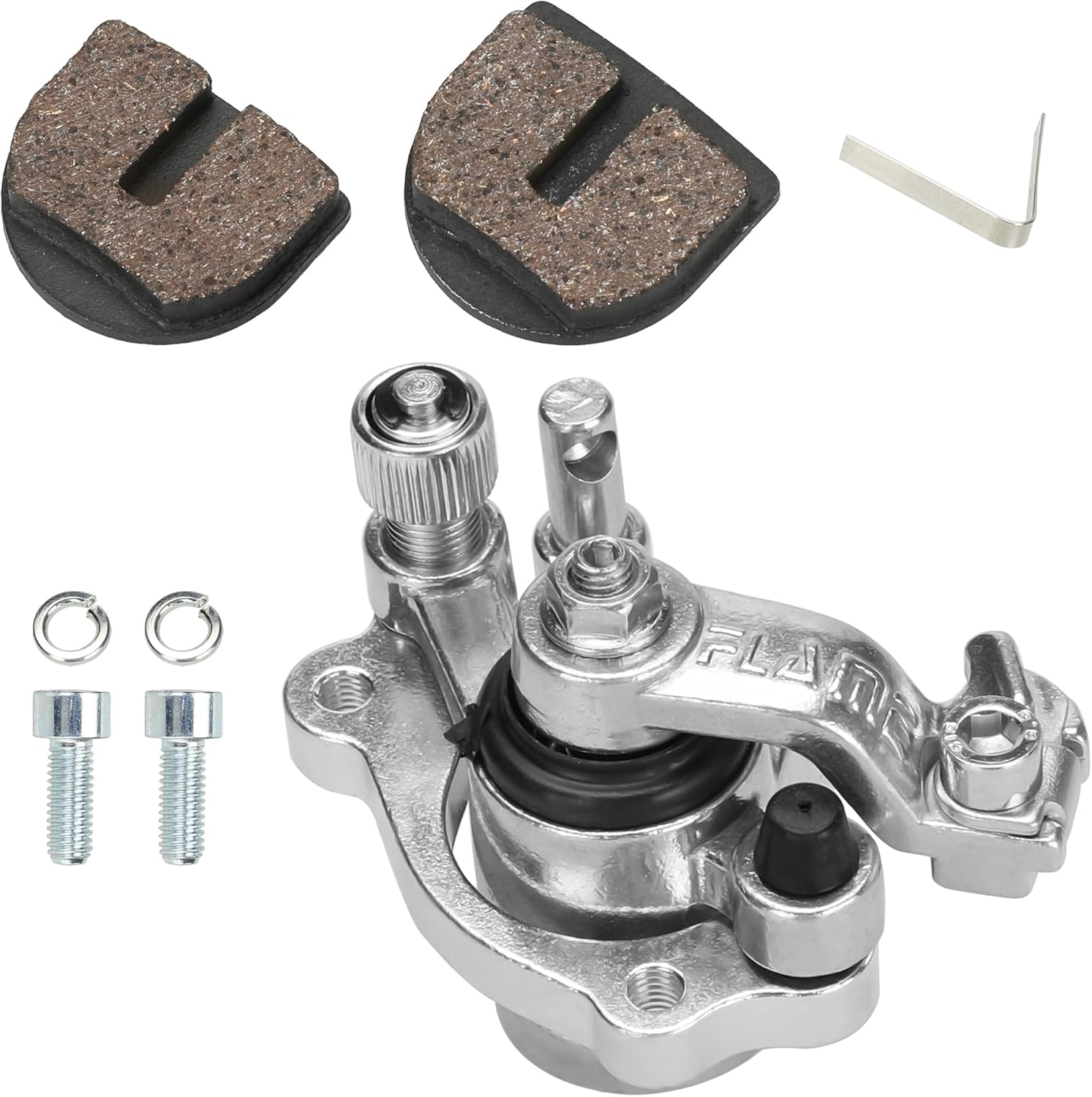 GREHUA Front Rear Disc Brake Caliper Rounded Brake Pads for Razor MX500 MX650 SX500 McGrath RSF650 Motovox Dirt Rocket Quad Electric Motocross Bike E500S Electric Scooter ATV Part Heavy Duty
