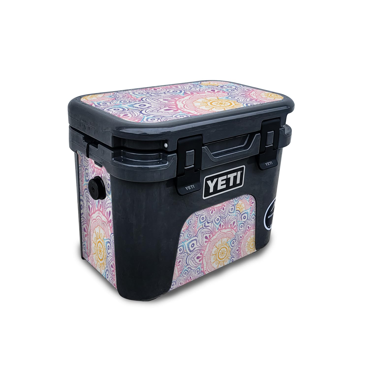 Glossy Glitter Skin Compatible with Yeti Roadie 15 Hard Cooler - Vibrant Mandala - Premium 3M Vinyl Protective Wrap Decal Cover - Easy to Apply | Crafted in The USA by MightySkins
