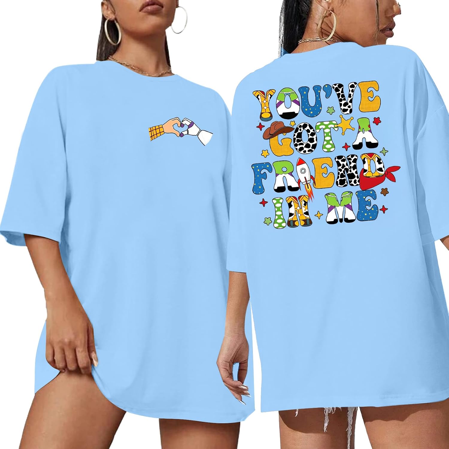 You've Got A Friend in Me Shirt Women Oversized Magical T-Shirt Cute Family Vacation Holiday Funny Graphic Tee Top
