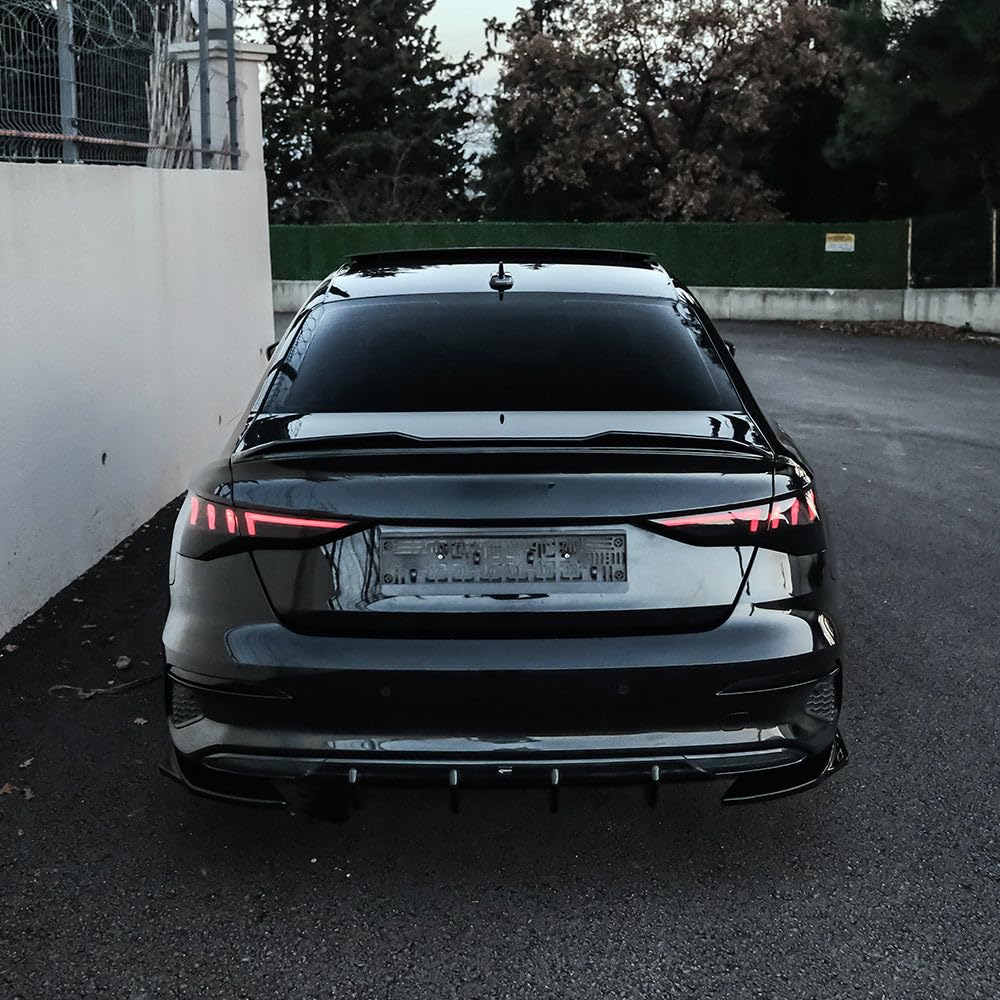 Hinten Splitter kompatibel mit Audi A3 8Y Limousine 2020–2024