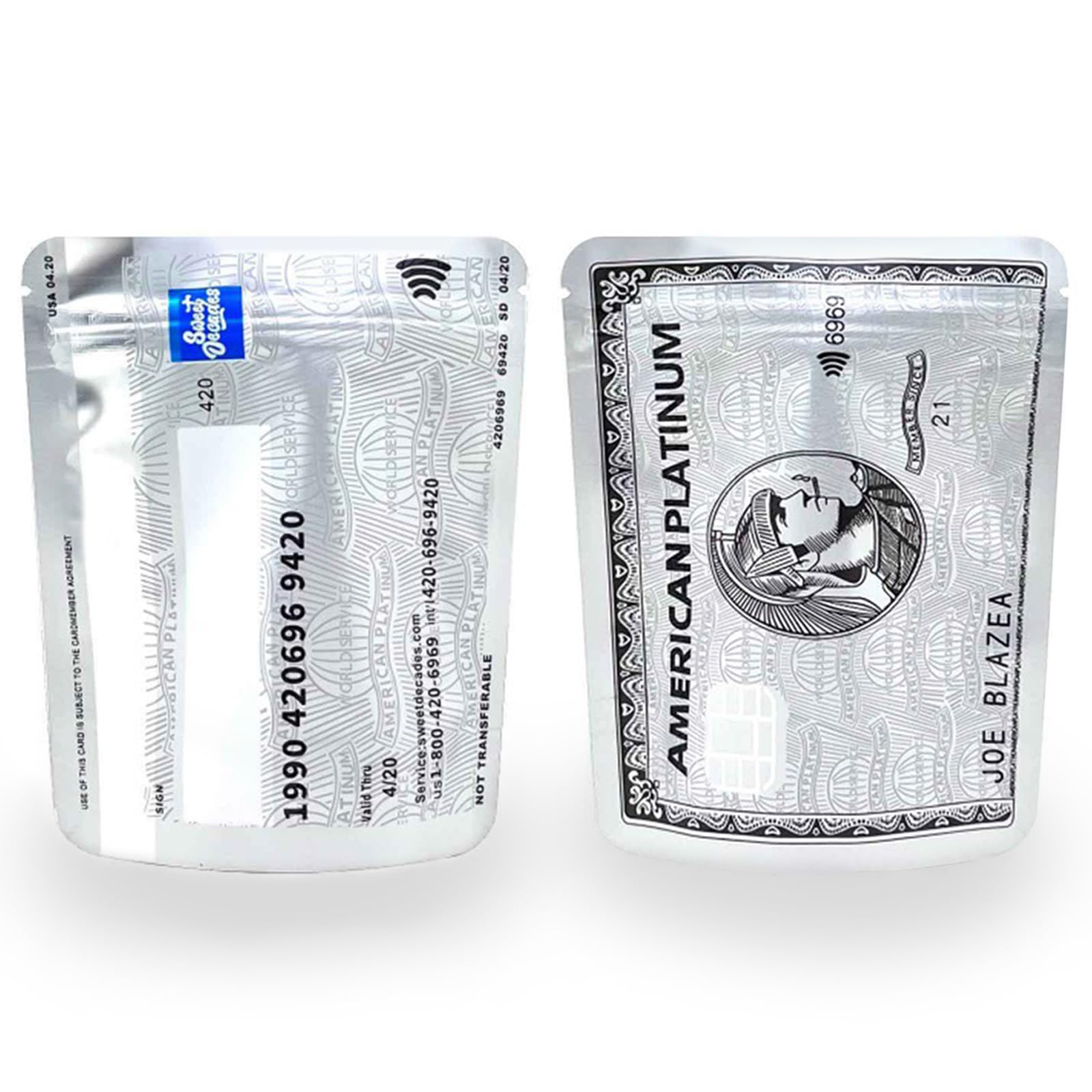 Hupelinka Light 100Pcs Cali Packs 3.5G Bags, Mylar Bags 3.5G, Resealable Cali Packs For Snacks, Jewelry, Spice Samples, Ziplock Food Storage Bags (10X13cm)