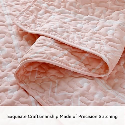 Miniatura 4 de Janzaa Juego de edredón de tamaño King, juego de edredón bohemio de 3 piezas, juego de edredón geométrico de microfibra con fundas de almohada,