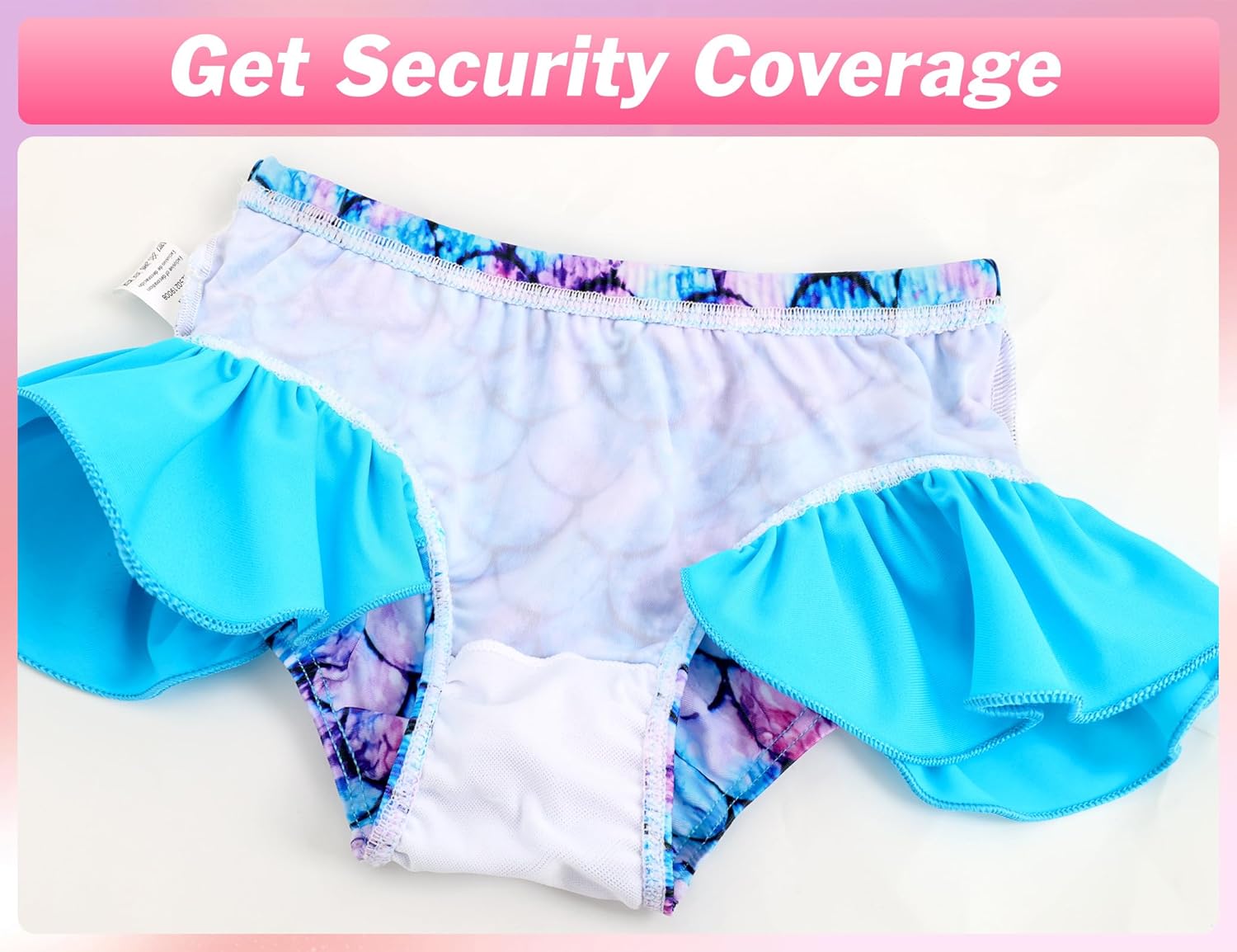 Girls Tankini Swimsuit Two Piece Bathing Suits Set Spaghetti Straps with Ruffled Hem Summer UPF 50+ Bikini Swimwear - Image 5