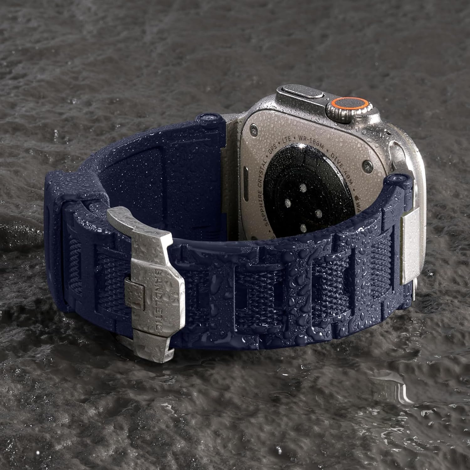 Bandletic Compatible with Apple Watch Bands for Men - Women, Rugged Soft Waterproof TPU Military Sport Strap for iWatch Ultra 2/Ultra 49mm Series 10 46mm 9/8/7 45mm SE2/SE/6/5/4 44mm 3/2/1 42mm
