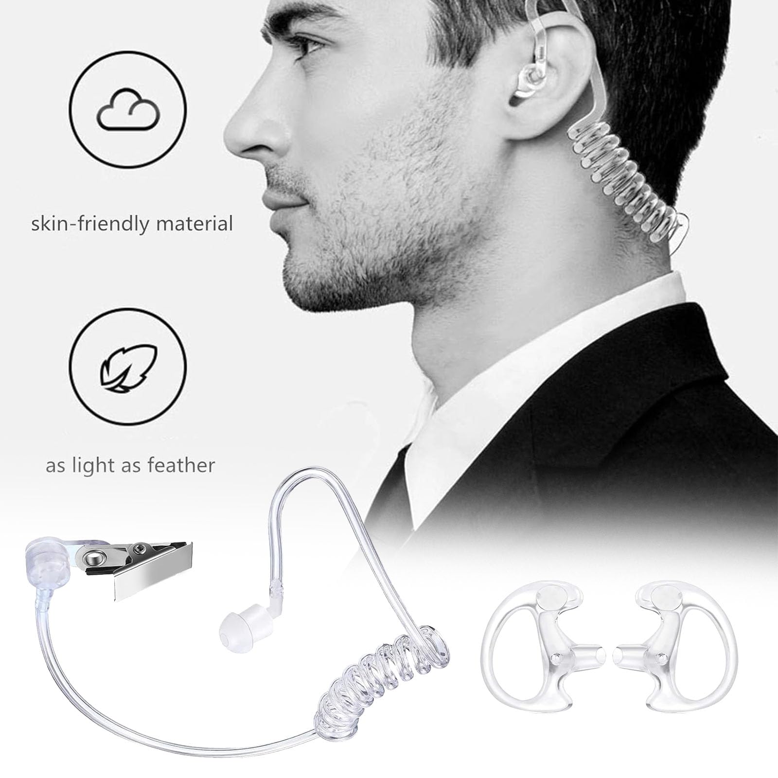 Auricolari In Silicone 10X Auricolari Per Walkie Talkie Radio - Foto 10