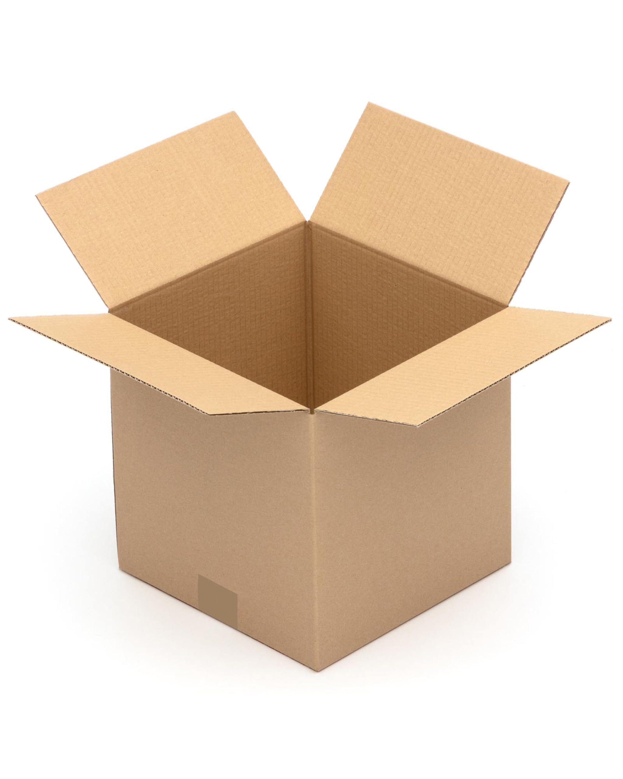 KK Verpackungen Versandkartons 250 x 250 x 250 mm Braun 1-wellig (Außenmaß 256 x 256 x 262 mm) | 75 Stück, Faltkartons Kartons geeignet für Versand als DHL Paket DPD Hermes GLS Paketklasse S (KK16)