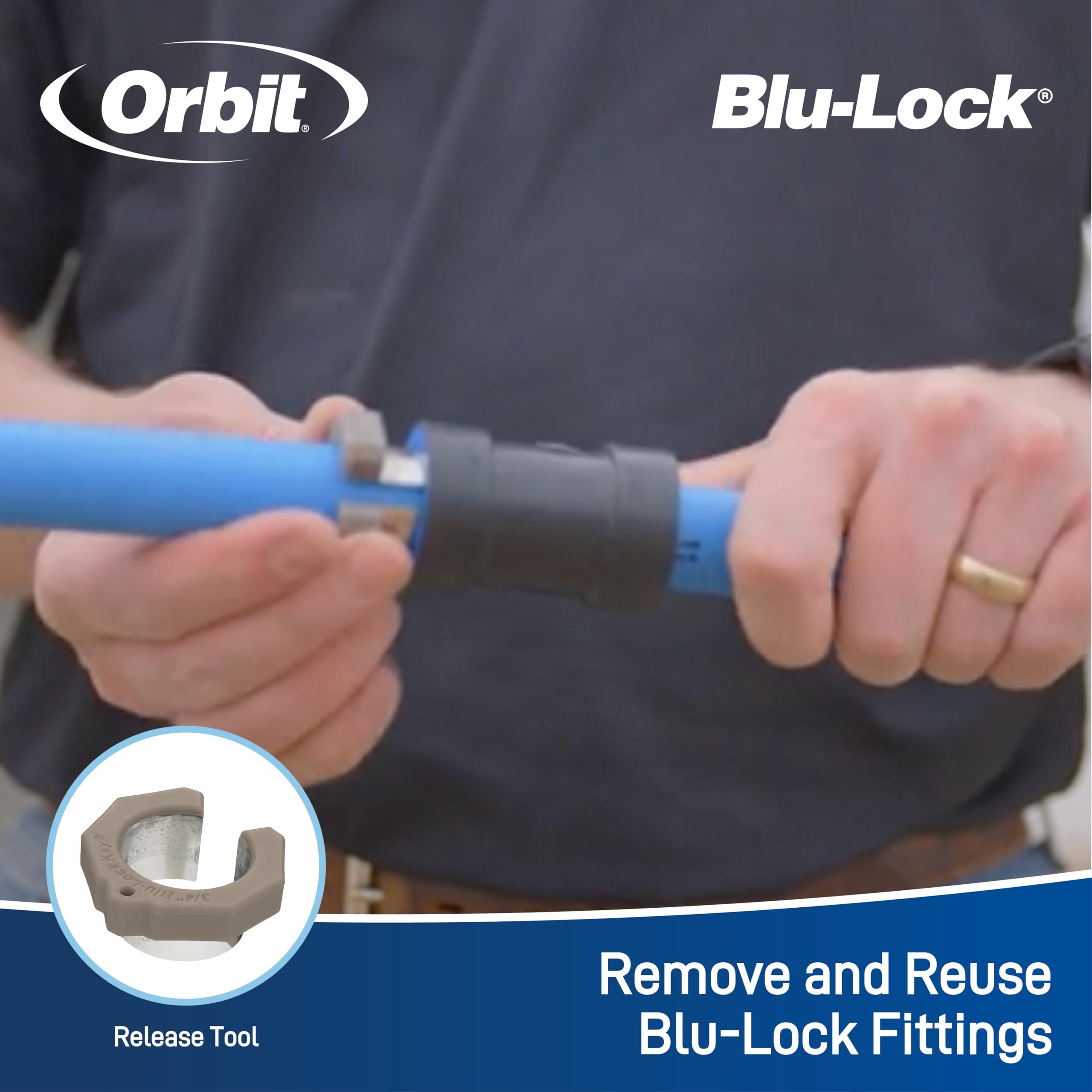 Orbit 31375H - Codo reductor Blu-Lock de 3/4" x FPT de 1/2"