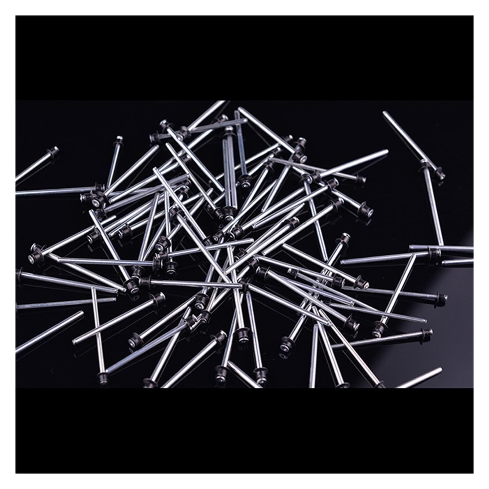 nieten 100 Stück schwarze Blindnieten mit doppeltem Senkkopf aus Stahl und Edelstahl for Leiterplatten (Color : 3.2x4.8mm Stainless, Size : 100Pcs)