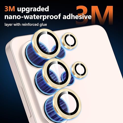 Vista 318 de para Samsung Galaxy Z Flip 7 Protector de Lente de Cámara, Cubierta de Lente de Vidrio Templado con Anillo de Metal Individual, [Fuerte Adhesión] 1