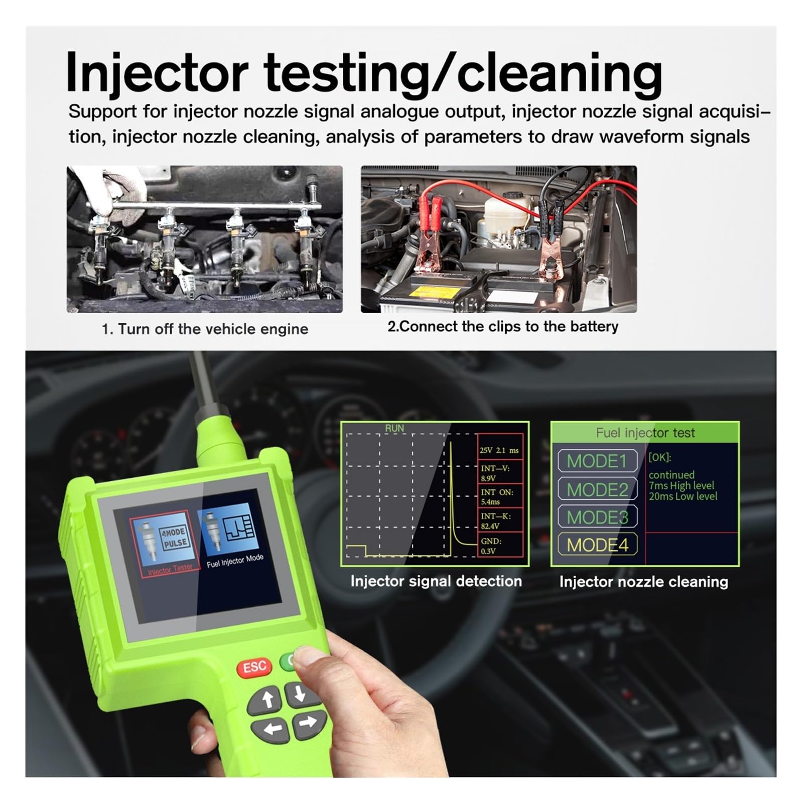 Testeur de Circuit Automobile P200 Pro 12V/24V : kit de sondes for Circuit d'alimentation, testeur de Tension, de résistance et de Relais, Outil de Diagnostic