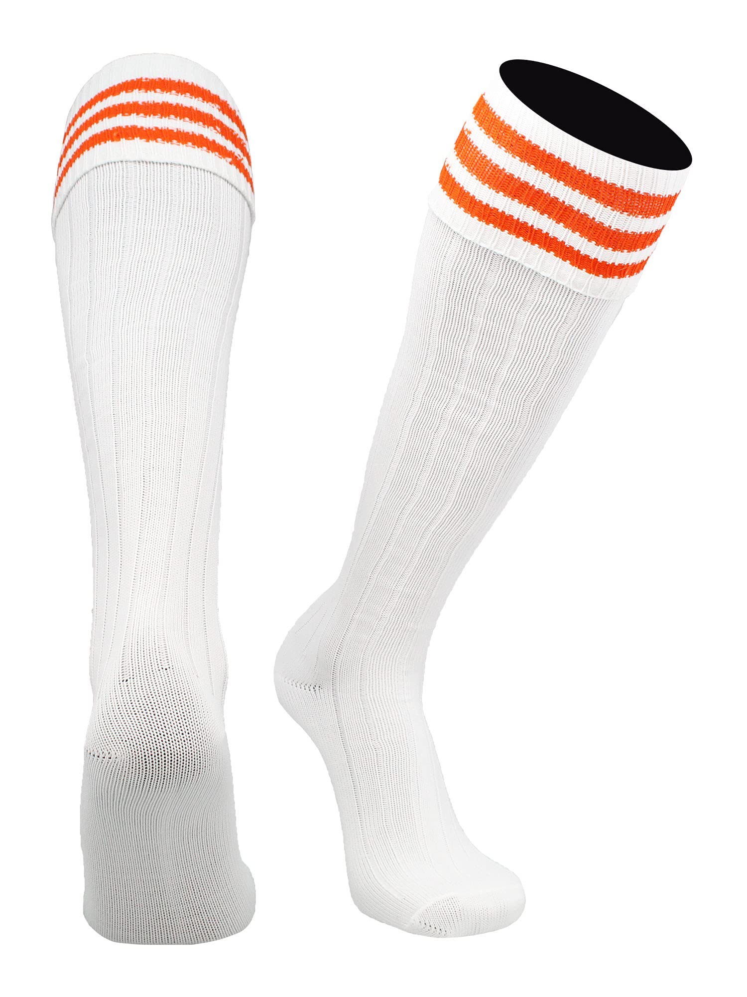 Fußballsocken im Euro-Stil mit 3 Streifen und herunterklappbarem Oberteil