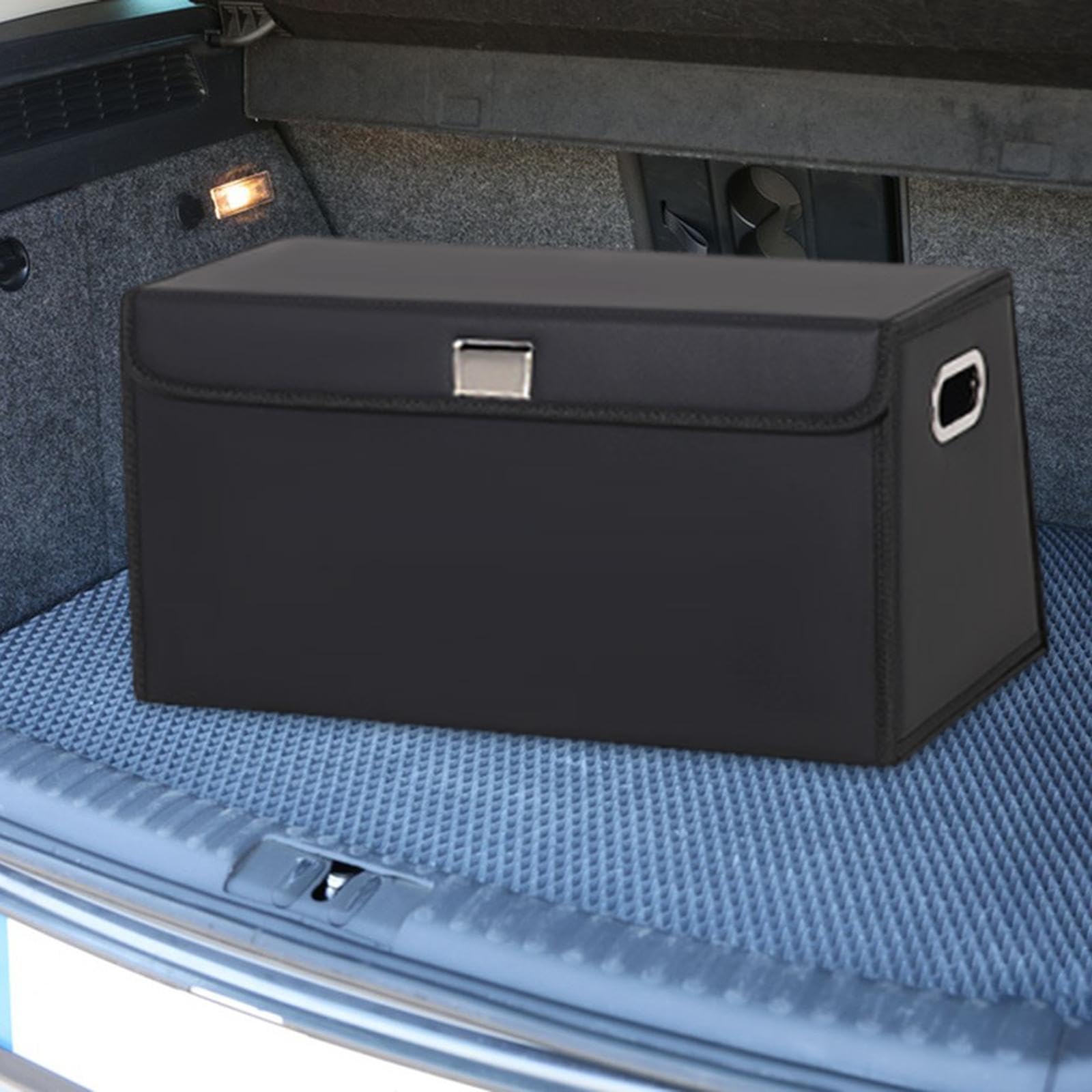 Organizzatore per Bagagliaio Auto, Contenitore Pieghevole per, Scatola Portaoggetti per Bagagliaio Auto, Nero M