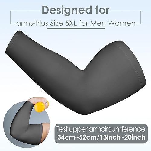 Miniatura 2 de 4 pares de mangas de compresión de gran tamaño para mujer, con protección solar UV, de seda helada, de gran tamaño, para mujer