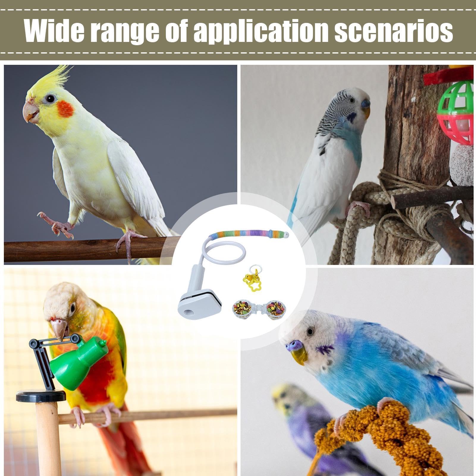 Jaula para pájaros – Parque infantil interactivo antideslizante y flexible | Soporte para pájaros, accesorios para jaula de periquitos, periquitos, periquitos, periquitos, guacamayos, forraje