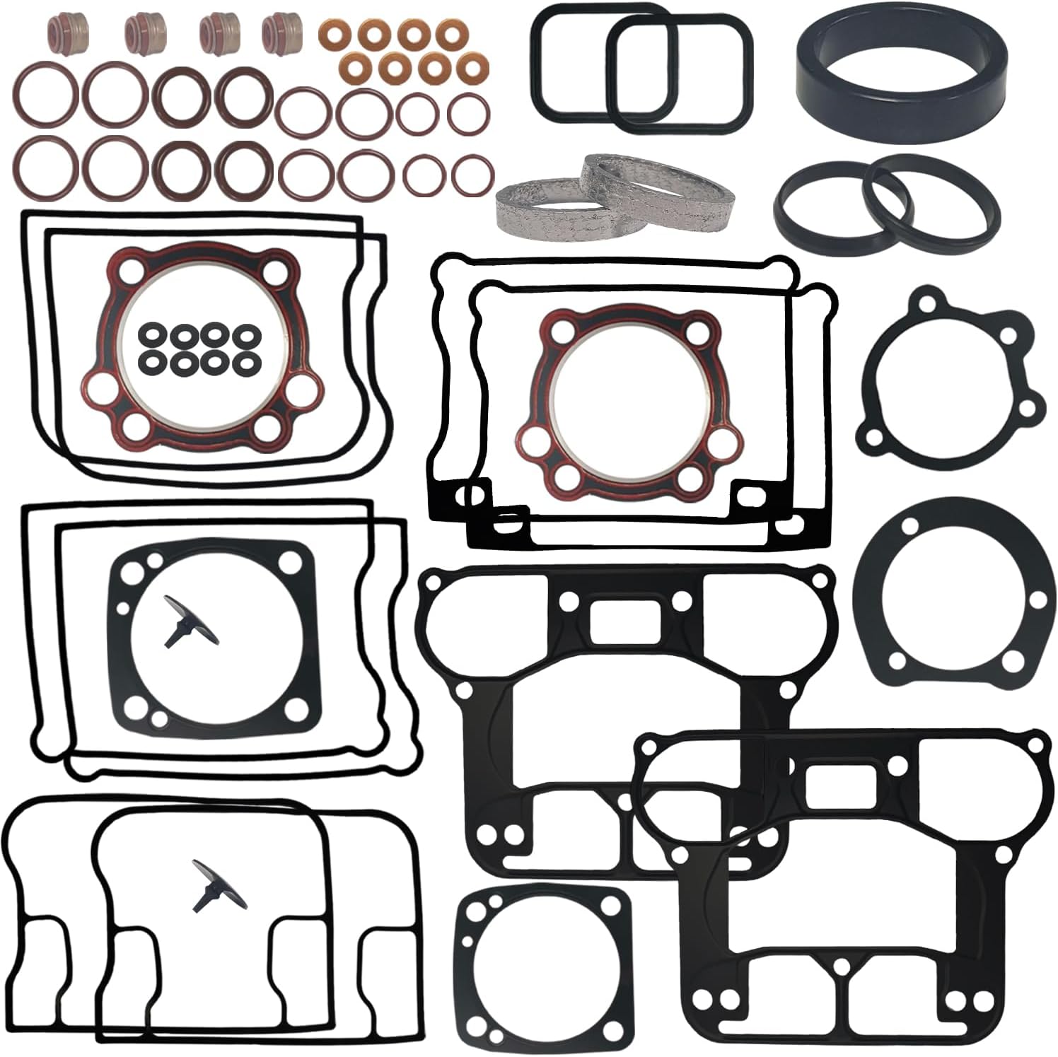Top End Gasket Kit Compatible with Harley-Davidson EVO Big Twin 80ci 1340CC Dyna Low Rider Super Glide Wide Glide Tour Glide Softail FXST 1984-1998