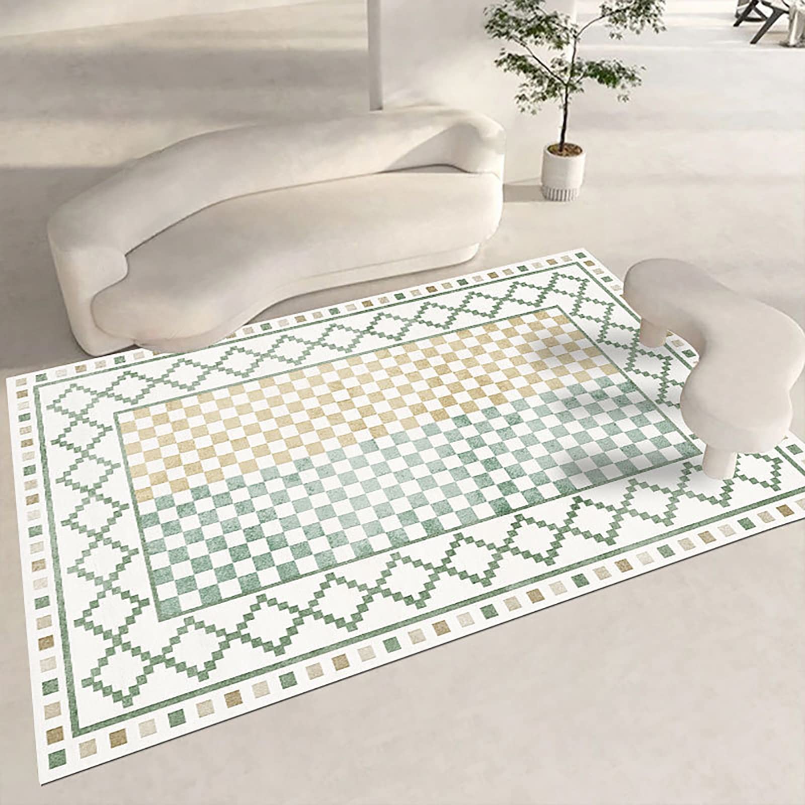 Grand tapis de salon moderne 200x300 cm à motif abstrait