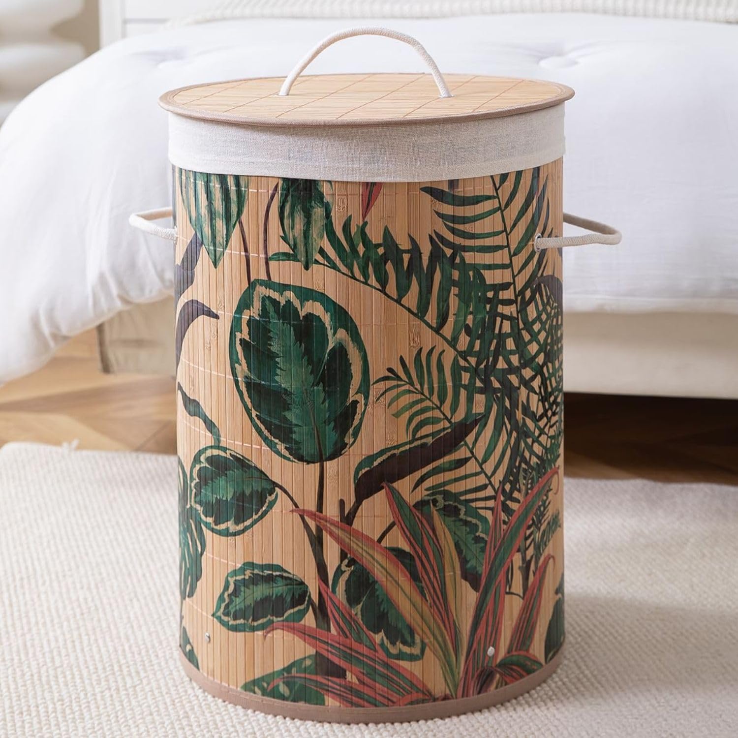 HOKIPO Bamboo Laundry Basket - Stylish & Discreet -1