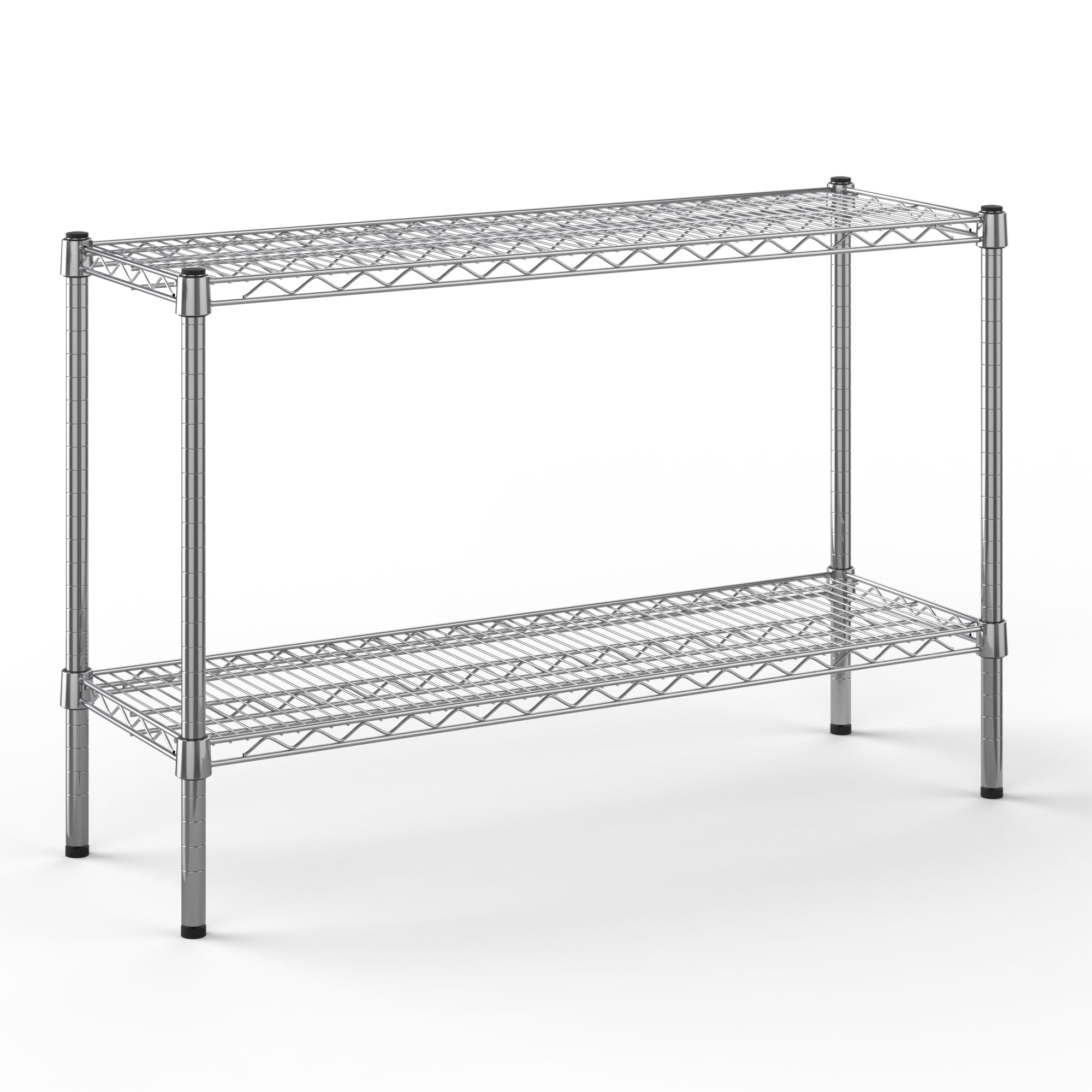 14" Deep x 42" Wide x 27" Height Wire Shelving Kit | 2-Tier | NSF Commercial Storage Rack Unit