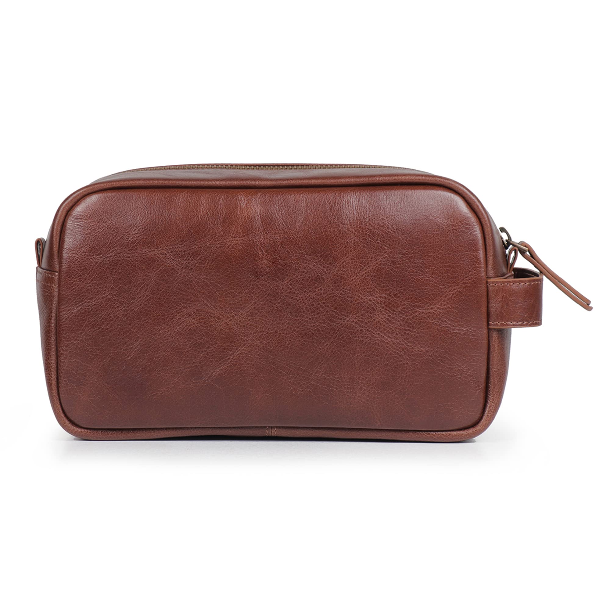 Londo Dopp Kits - Borsa organizer da viaggio in vera pelle, per trucchi, rasatura, unisex