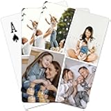 jakilee Custom Photo Playing Cards - Personalized Playing Cards with Photos, for Parties, Weddings,and More (Style 4（4 Photos）)
