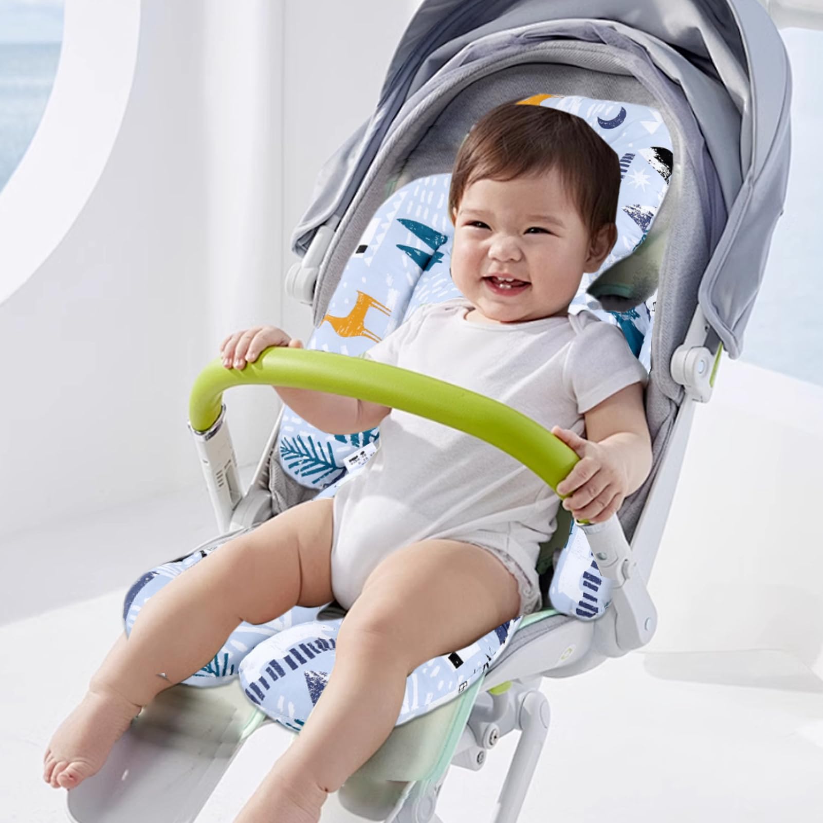 Inserto de Asiento de Coche para bebé - Bolsa de Cochecito Cojín Cabezales | Y Soporte para el cuerpo | Inserto para bebés de diseño de cinco puntos para la comodidad del recién nacido, Ajuste para
