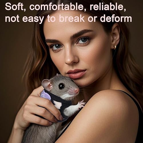 Small Animal Harness and Leash Set, Leopard Print Ferret Leash and Harness Soft Ferret Clothes Stuff Kit Outdoor Walking Accessories for Tiny Pet Rabbit Bunny Guinea Pig Hamster Puppy Kitten