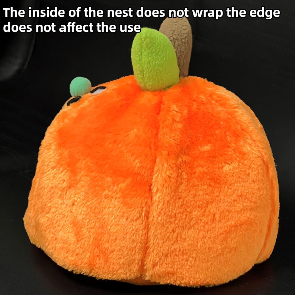 Guinea Pig Bed Hideouts Warm Small Animal Pet Beds Orange Hamster Bed House Accessories for Guinea Pig Chinchilla Hedgehog Hamster (Dia. 13.78 in)