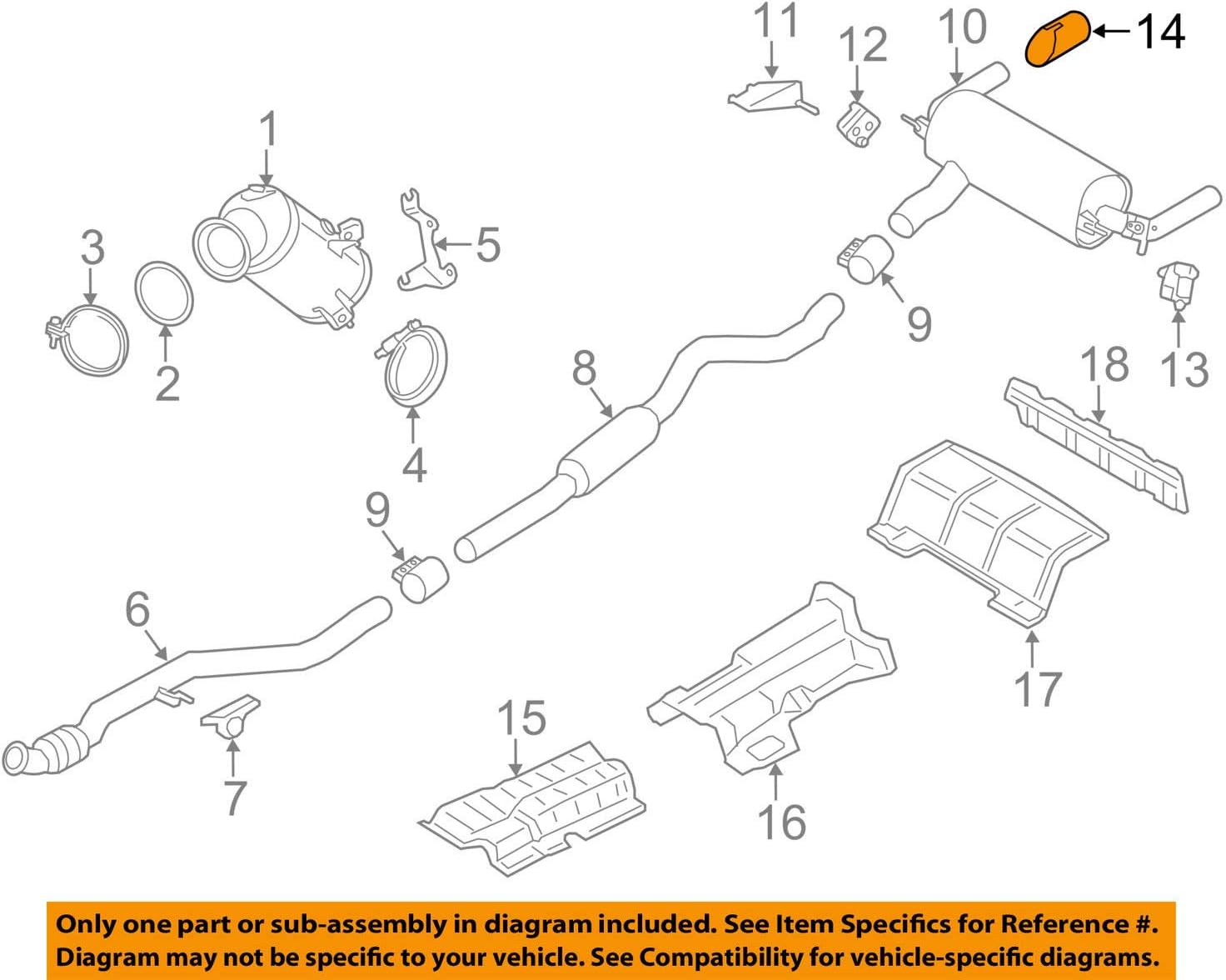 BMW 18-30-7-610-633 Tailpipe (TIP, BLACK CHROME:189010), 1 Pack
