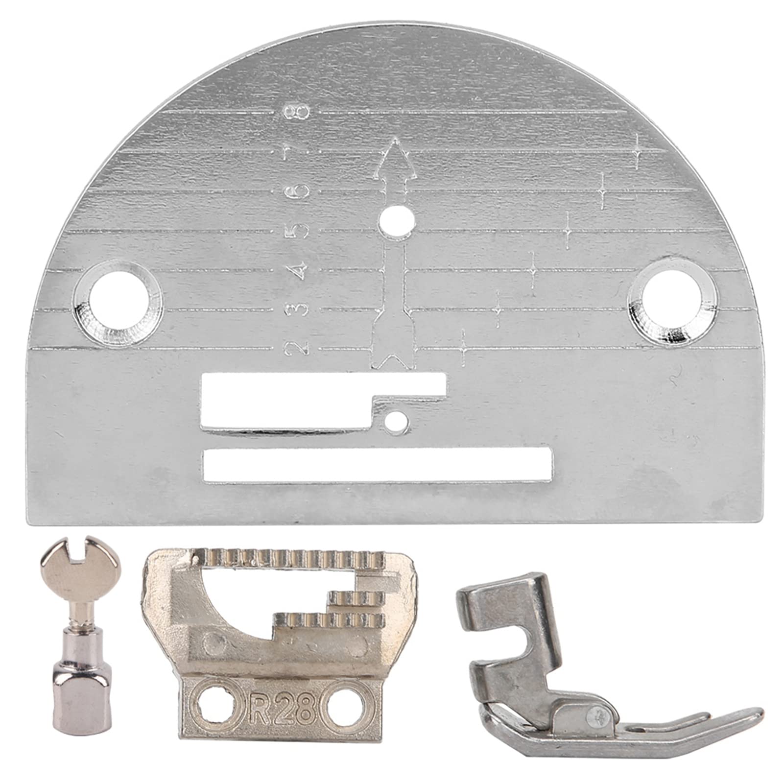 SDGBCXD Sewing machine presser foot, Metal Sewing Machine Repair Kit, Presser Foot Set with Sawing Teeth for Domestic Maintenance 63x43mm