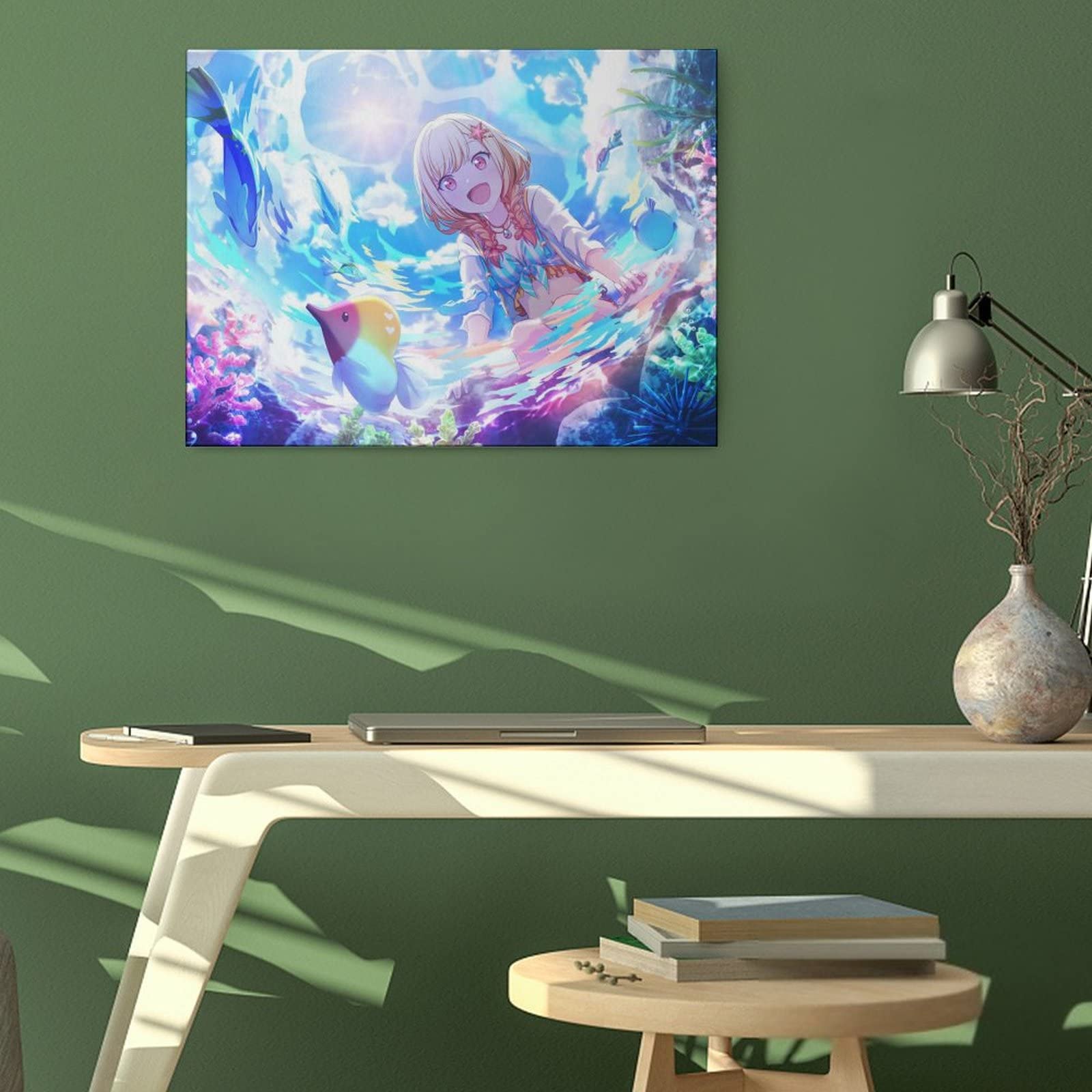 絵画　壁画　飾り絵 Amazon.co.jp: 天馬 咲希 掛け絵 フレームレス装飾絵画 モダンファッ